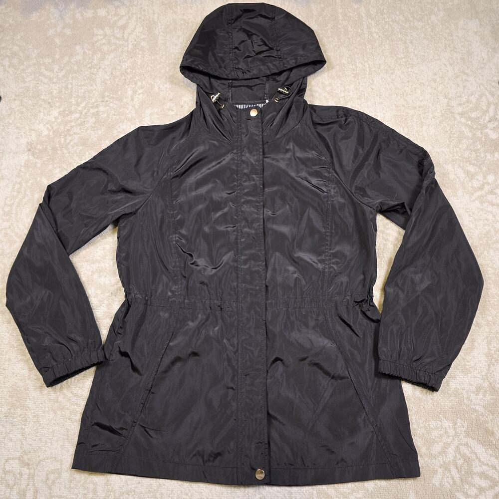 CI SONO - Women's Medium Jacket - hooded Windbreaker/rain Coat Black